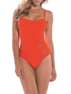 Makramee Träger Badeanzug CHATON Von Nicole Olivier -TraumMode Verkäufe badeanzug chaton koralle nicole olivier
