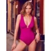 Träger Badeanzug ECAILLE Fuchsia Von Nicole Olivier