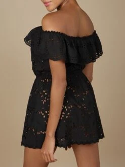 Baumwolle Lochspitze Sommerkleid GLADYS Schwarz Von Marjolaine -TraumMode Verkäufe baumwolle lochspitze sommerkleid gladys 7gla0201 schwarz marjolaine 1