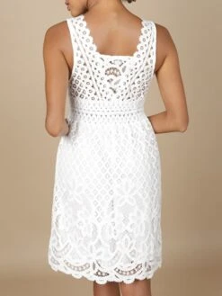 Baumwolle-Spitze Sommerkleid GITANE Naturweiss Von Marjolaine -TraumMode Verkäufe baumwolle spitze sommerkleid gitane 8git0201 naturweiss marjolaine 1