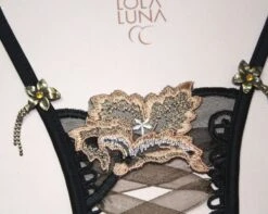 Lola Luna String BOMBAY Schwarz-beige -TraumMode Verkäufe bombay detail lola luna micro string