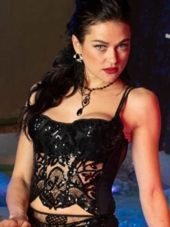 Neu eingetroffen -TraumMode Verkäufe corsage louviers pailletten schwarz notredame rcrescentini 1 1