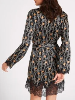 100% Seide Kimono TOI MON AMOUR Mit Print Von Aubade -TraumMode Verkäufe kimono schwarz gold seide spitze toi mon amour qs65 tresor aubade 3