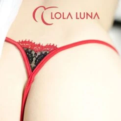 Lola Luna Mikrostring CHLOE MICRO Rot-schwarz -TraumMode Verkäufe mikrostring chloe micro lola luna 3