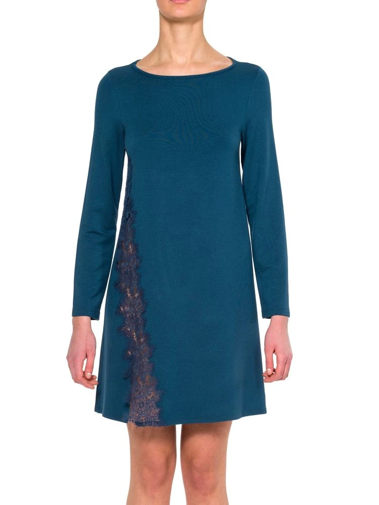 Winter Nachtkleid REBECCA Petrol Aus Modal Von Imec 6 Winter Nachtkleid REBECCA Petrol Aus Modal Von Imec – Bild 4