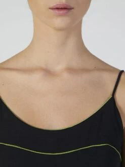 Modal Nachthemd Kurz Schwarz-kiwigrün Von Verdiani -TraumMode Verkäufe modal neglige kurz schwarz 4518 verdiani