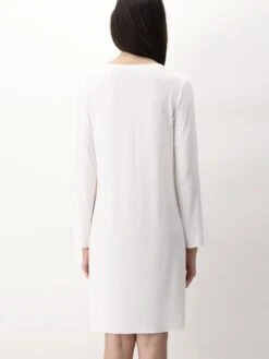 Modal Langarm Nachtkleid MACRAMÉ MODAL Cremeweiß Von Luna Di Seta -TraumMode Verkäufe nachthemd modal weiss vlst60857 luna di seta 2