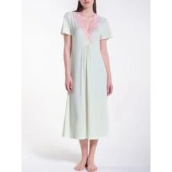 Modal Nachtkleid Wadenlang GERMOGLIO No. 1 Zartgrün Von Verdiani