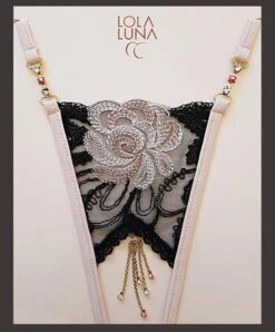 Lola Luna String VALIA OPEN Schwarz-rosé Ouvert -TraumMode Verkäufe ouvert string valia open lola luna