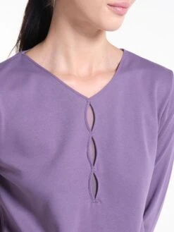 Soft Cotton Pyjama WKND No. 16 Malve Von Verdiani -TraumMode Verkäufe pyjama bio baumwolle malve 3825 weekend verdiani 3