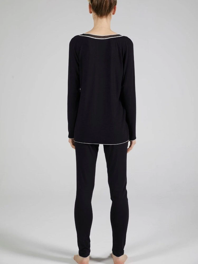 Modal Schlafanzug WKND No. 2 Schwarz-puder Von Verdiani 5 Modal Schlafanzug WKND No. 2 Schwarz-puder Von Verdiani – Bild 3