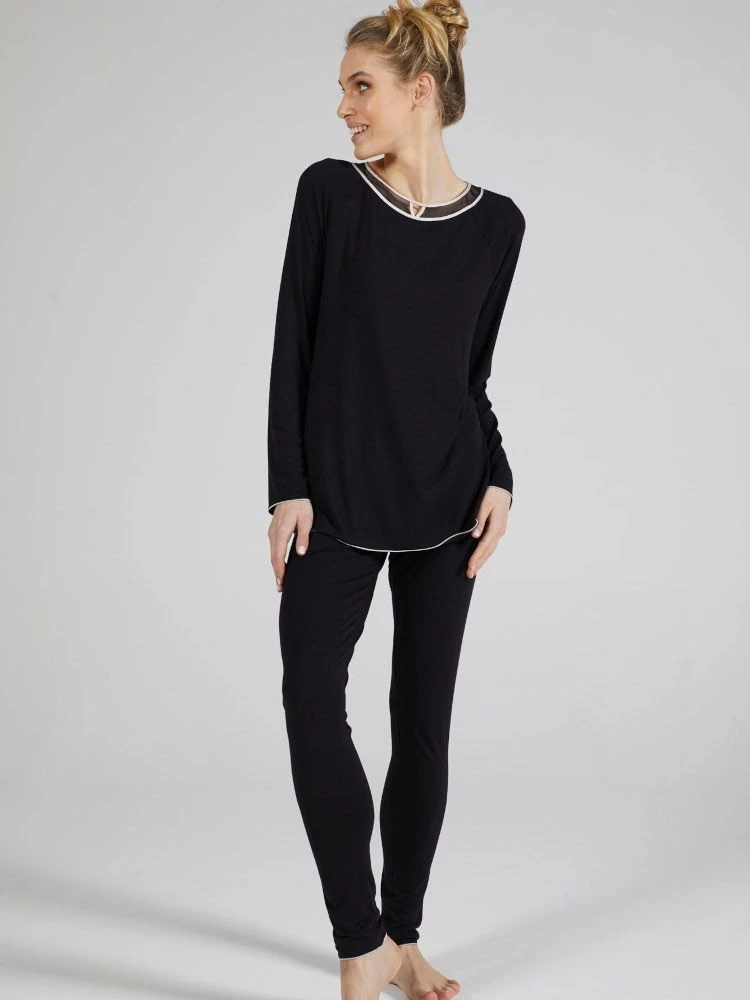 Modal Schlafanzug WKND No. 2 Schwarz-puder Von Verdiani 6 Modal Schlafanzug WKND No. 2 Schwarz-puder Von Verdiani – Bild 4