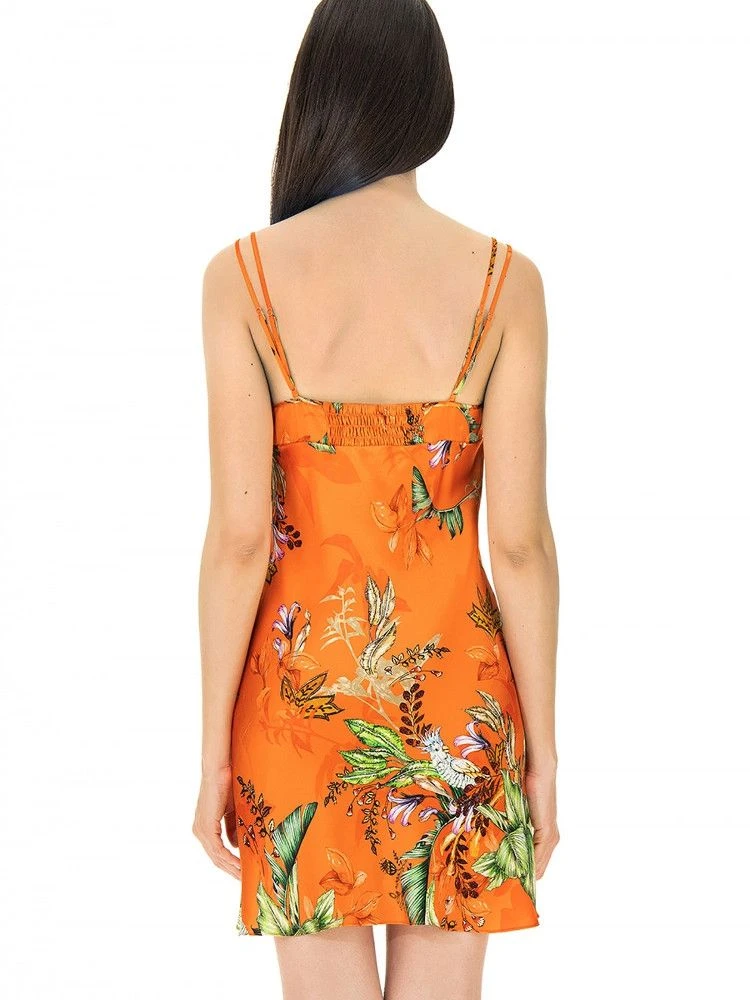 100% Seide Baby-Doll TROPICAL GARDEN Orange-bunt Von Luna Di Seta 5 100% Seide Baby-Doll TROPICAL GARDEN Orange-bunt Von Luna Di Seta – Bild 3