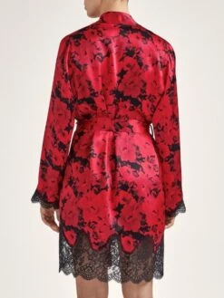 100% Seide Kimono TOI MON AMOUR Mit Print Von Aubade -TraumMode Verkäufe seide kimono qs65 1 opera rot schwarz 3 toi moi amour aubade 2