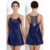 100% Seide Nachthemd HAREM PIPING Kurz Von Luna Di Seta -TraumMode Verkäufe seide nachthemd blau l6p4012pe170172 luna di seta