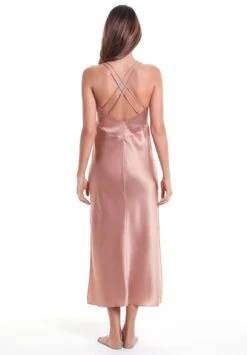 Seidennachthemd / Seidenkleid NEW SEDUCTION Von Luna Di Seta -TraumMode Verkäufe seide neglige new seduction cognac vlst60540 luna di seta 4 1