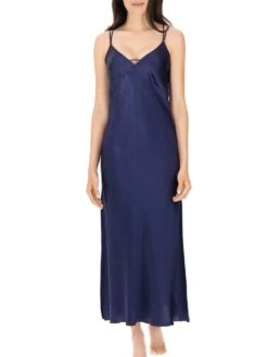 Seidennachthemd / Seidenkleid NEW SEDUCTION Von Luna Di Seta -TraumMode Verkäufe seide neglige new seduction dunkelblau vlst60578 luna di seta 3 1