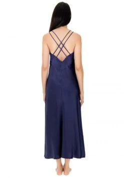 Seidennachthemd / Seidenkleid NEW SEDUCTION Von Luna Di Seta -TraumMode Verkäufe seide neglige new seduction dunkelblau vlst60578 luna di seta 4 1