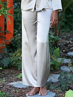 100% Seide PYJAMAHOSE Soie Unie Einfarbig Marjolaine -TraumMode Verkäufe seide pyjamahose soi5803 souris silbergrau marjolaine 8 1 1