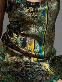 100% Seide Nachthemd CHATEAU DE VERSAILLES Grün Schwarz Von Fürstenberg -TraumMode Verkäufe seide shirt 50314489 schwarz bunt fuerstenberg 2