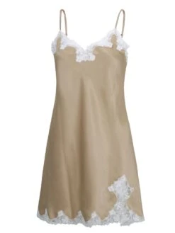 100% Seide Neglige SATIN + LACE Kurz Von Eva B. Bitzer -TraumMode Verkäufe seide spitze neglige 29314478 skin weiss eva b bitzer 1 7 1
