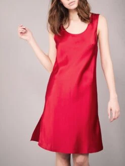 100% Seide Träger-Unterkleid KLASSIK SATIN Von Eva B. Bitzer -TraumMode Verkäufe seide unterkleid 27318378 rot eva bitzer 1
