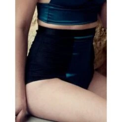 Satin Shaping Slip GINA SHAPER Petrol Von Cadolle