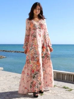 Seidenbatist Strandkleid FANTASIA ROSA Von Laetitia Beachwear -TraumMode Verkäufe strandkleid seidenbatist rosa g142 laetitia beachwear