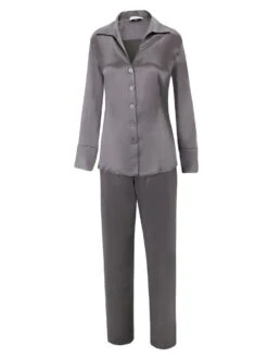 Stretchseide Schlafanzug SLOANE STREET Exclusiv Eva B. Bitzer -TraumMode Verkäufe stretch seide pyjama exclusiv 27319271 grau eva bitzer 1