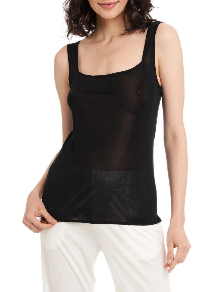 Trägertop Aus 100% Wirkseide PURE Schwarz Oder Weiss Von Gattina 4 Trägertop Aus 100% Wirkseide PURE Schwarz Oder Weiss Von Gattina – Bild 2